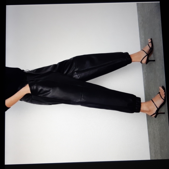 Zara Pants - Zara faux leather joggers